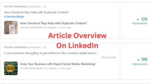 Article overview LinkedIn